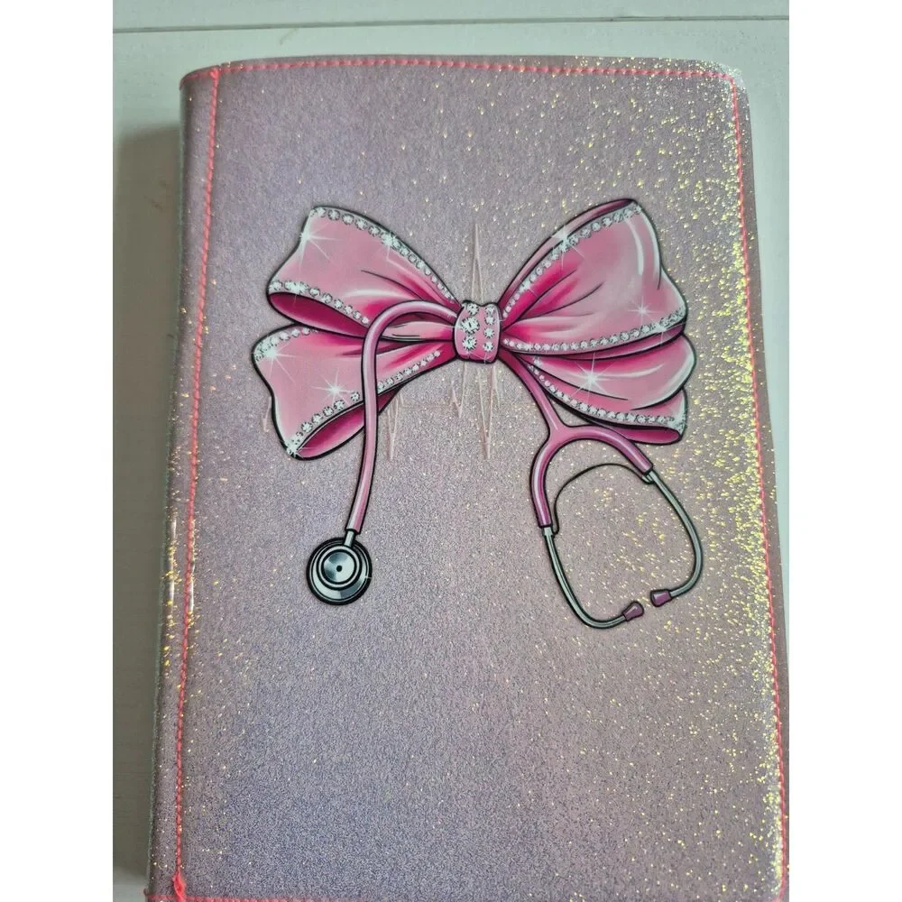 Bow Stethoscope Diamond Notebook - Medical Assistant & Nurse Planner Organizer